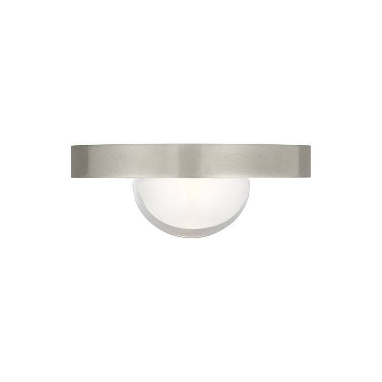 Ebell Modern Polished Nickel LED Indoor/Outdoor Flush Mount