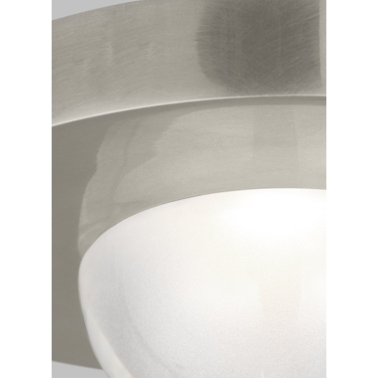 Ebell Modern Polished Nickel LED Indoor/Outdoor Flush Mount