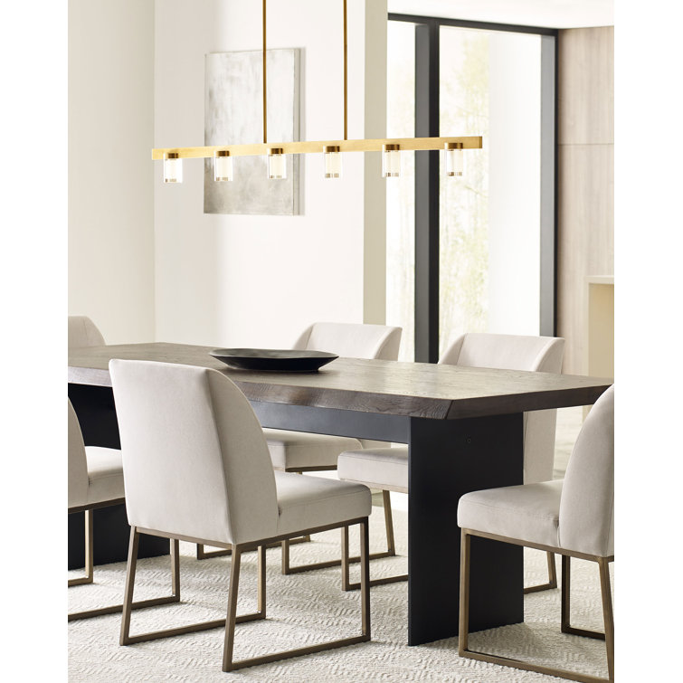 Esfera Crystal 60" LED Linear Island Pendant in Nightshade Black