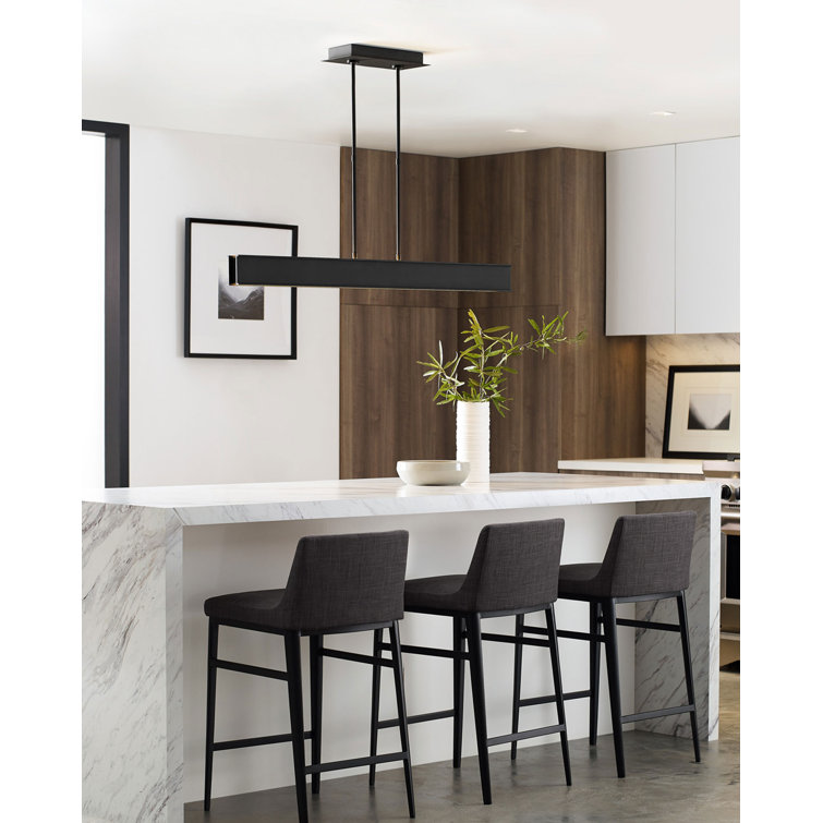 Plated Brass Linear LED Island Pendant Light