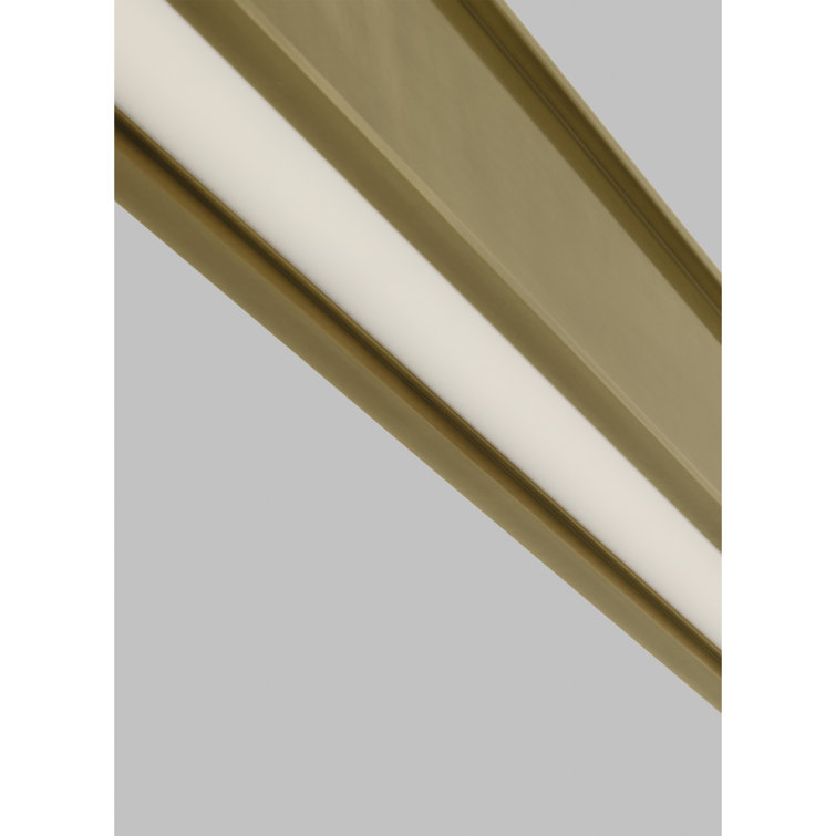 Plated Brass Linear LED Island Pendant Light