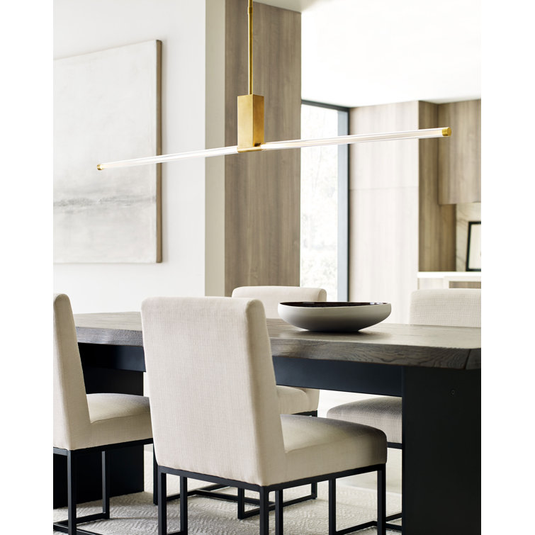 Natural Brass Glass LED Indoor/Outdoor Pendant Light