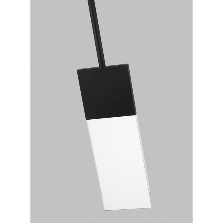 Modern Sleek Black Aluminum LED Pendant Light for Indoor/Outdoor