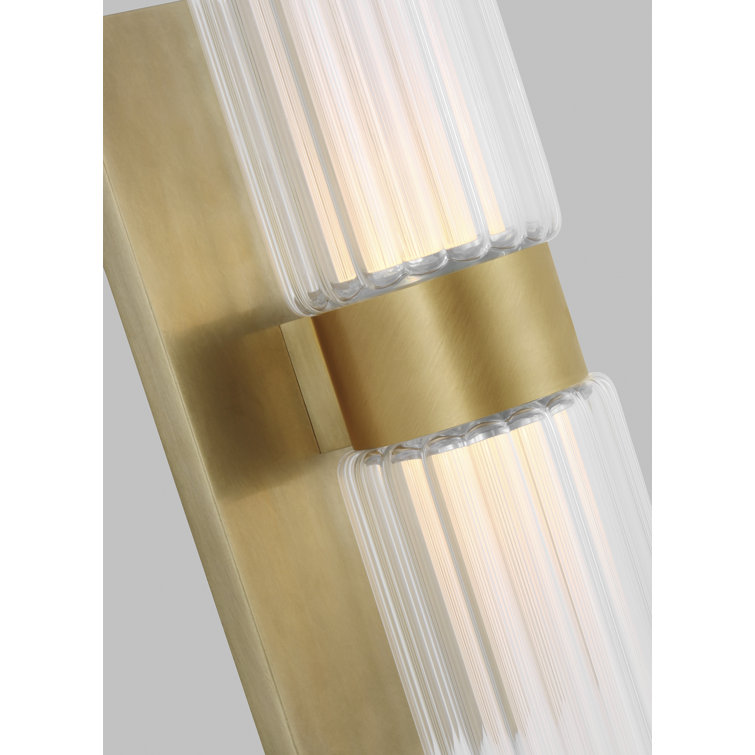Langston Brass Dimmable LED Crystal Sconce