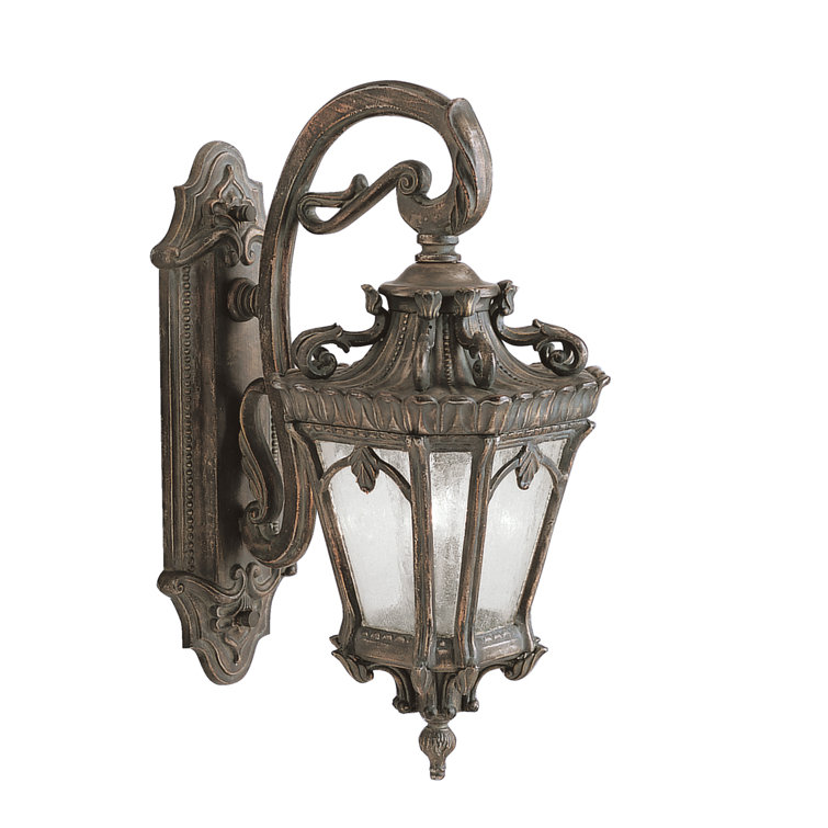 Bronze and Black 24" Traditional Lantern Wall Light
