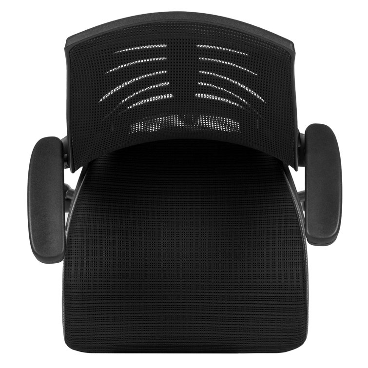 ErgoDraft High-Back Mesh Drafting Chair with Adjustable Arms in Black