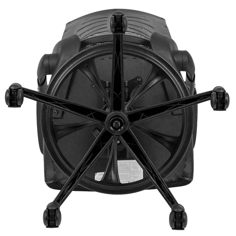 ErgoDraft High-Back Mesh Drafting Chair with Adjustable Arms in Black