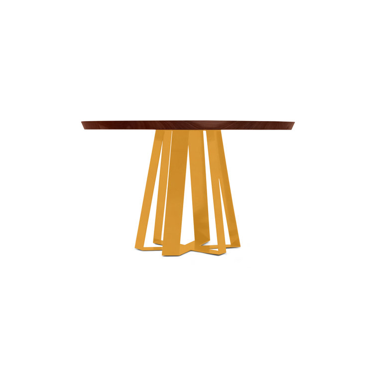 Scandinavian Modern 42" Round Walnut Dining Table