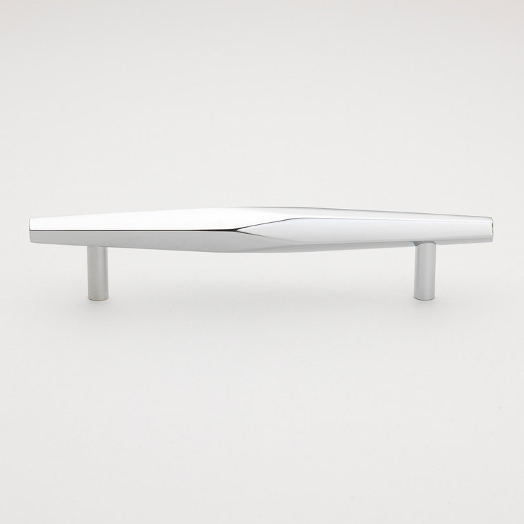 7-Inch Polished Chrome Faceted Cabinet Bar Pull