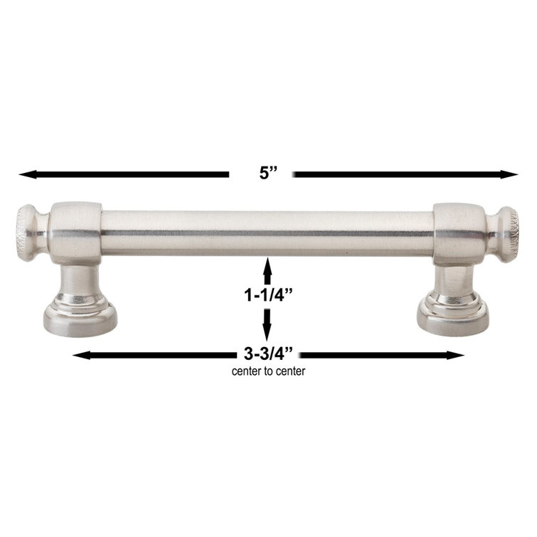 5-Inch Satin Nickel Modern European Cabinet Bar Pull