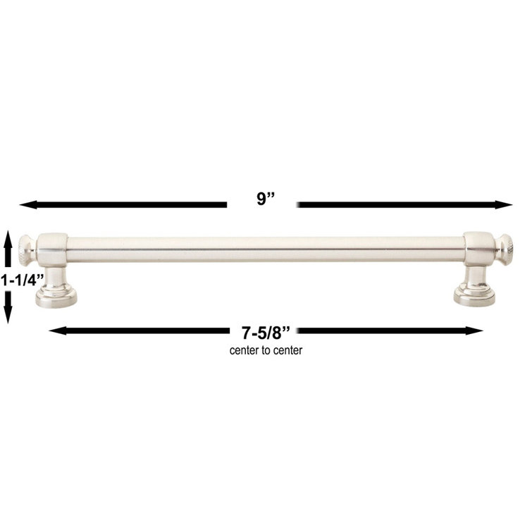 5-Inch Satin Nickel Modern European Cabinet Bar Pull
