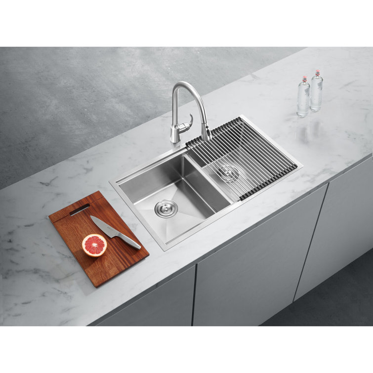 33'' Stainless Steel Double Bowl Undermount Kitchen Sink