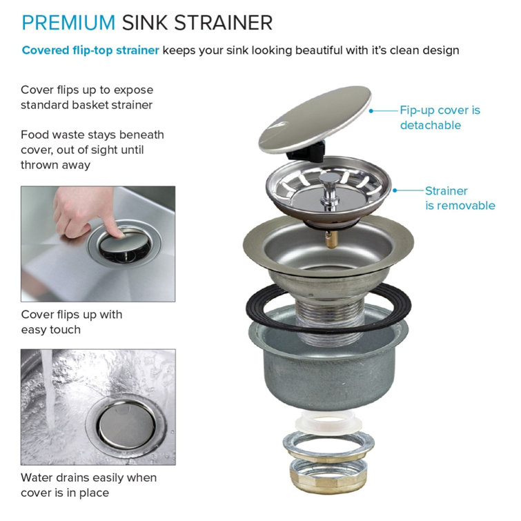 25'' Silver Stainless Steel Drop-In Undermount Laundry Sink
