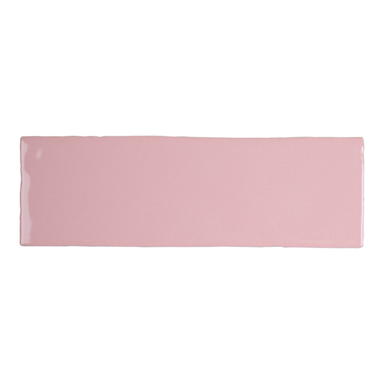 Borgo Pink Polished Porcelain Subway Wall and Floor Tile