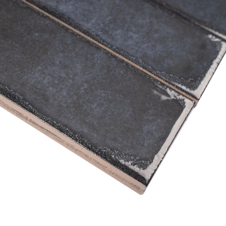Azul Blue 3" x 12" Glossy Ceramic Subway Wall Tile