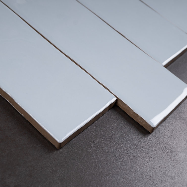 Sky Blue Glossy Porcelain Rectangular Wall and Floor Tile