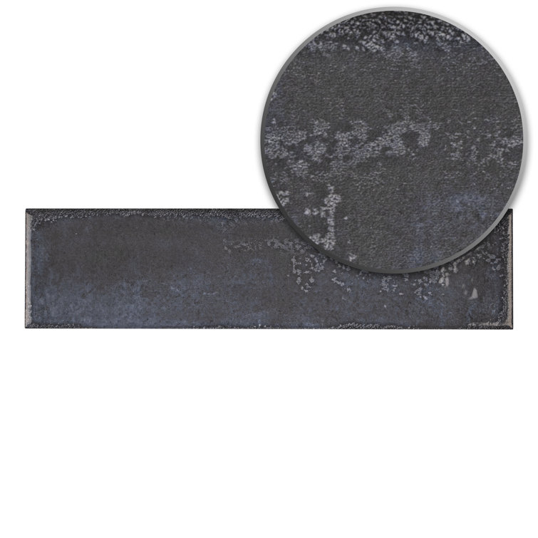 Azul Blue 3" x 12" Glossy Ceramic Subway Wall Tile