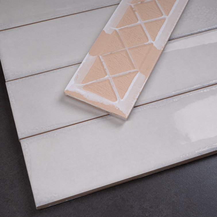 Blanco White Glossy Ceramic Subway Wall Tile 3" x 12"