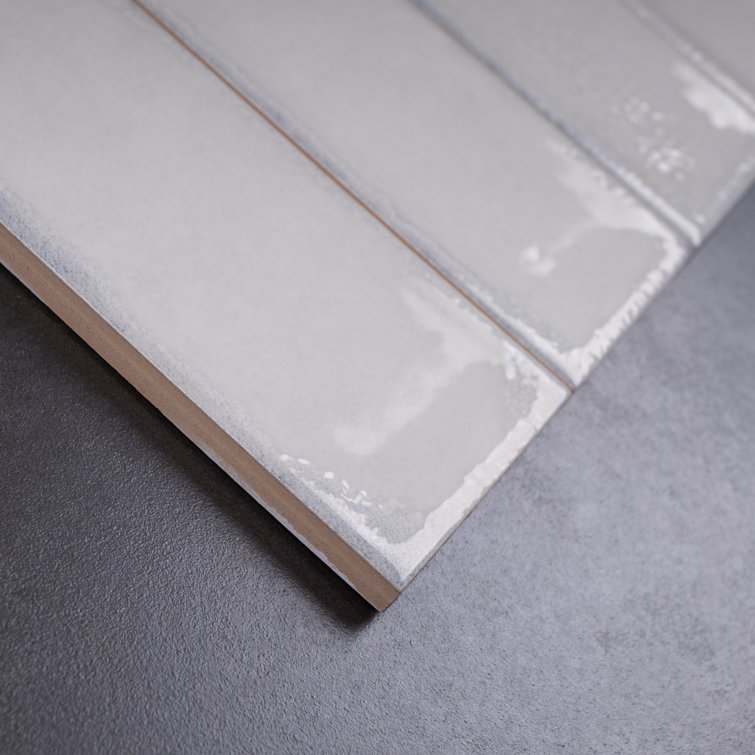 Blanco White Glossy Ceramic Subway Wall Tile 3" x 12"