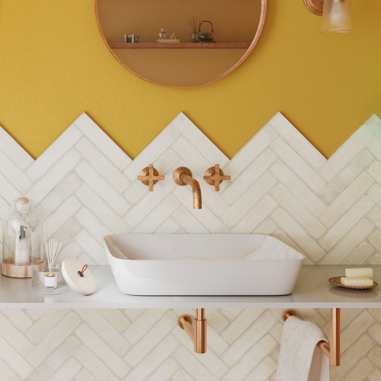 Blanco White Glossy Ceramic Subway Wall Tile 3" x 12"