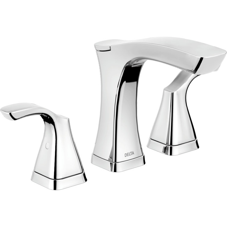 Modern Stainless Steel Chrome Widespread Bathroom Faucet with ADA Compliance
