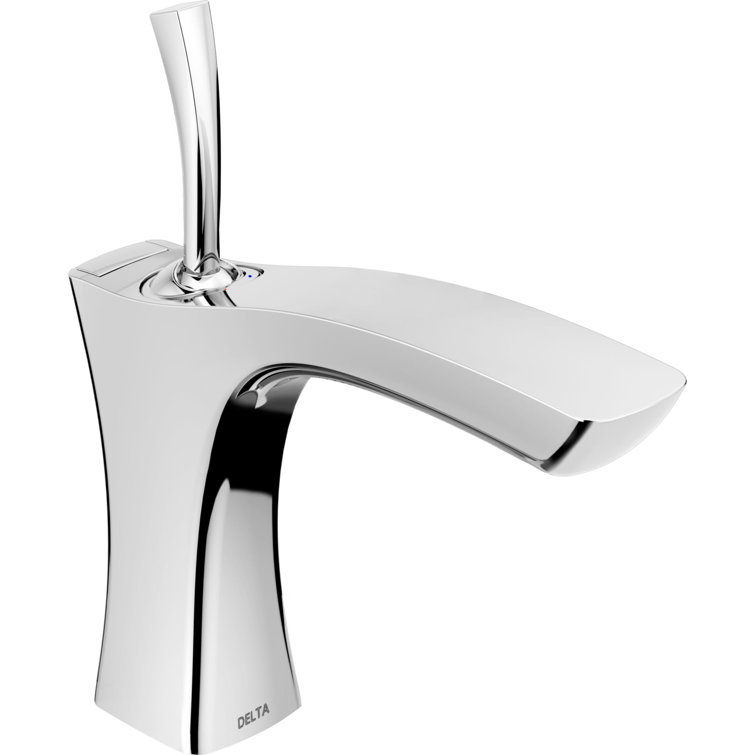 Modern Elegance Chrome Single Hole Brass Bathroom Faucet with DIAMOND Seal