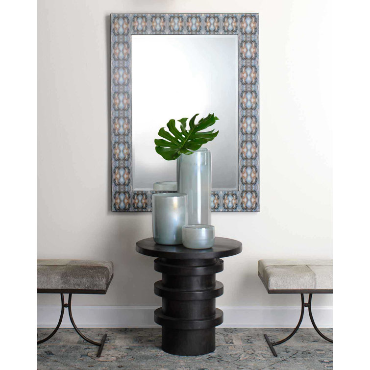 Revolve Artisan White Washed Mango Wood Drum End Table