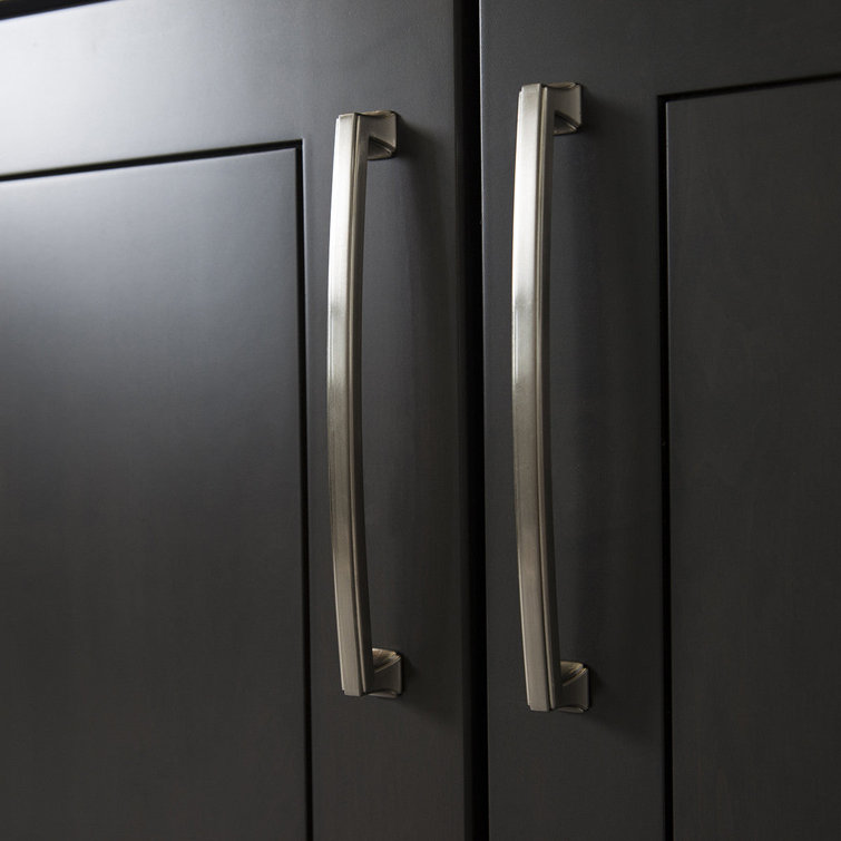Satin Nickel Brushed Bar Cabinet Pull with Mounting Hardware