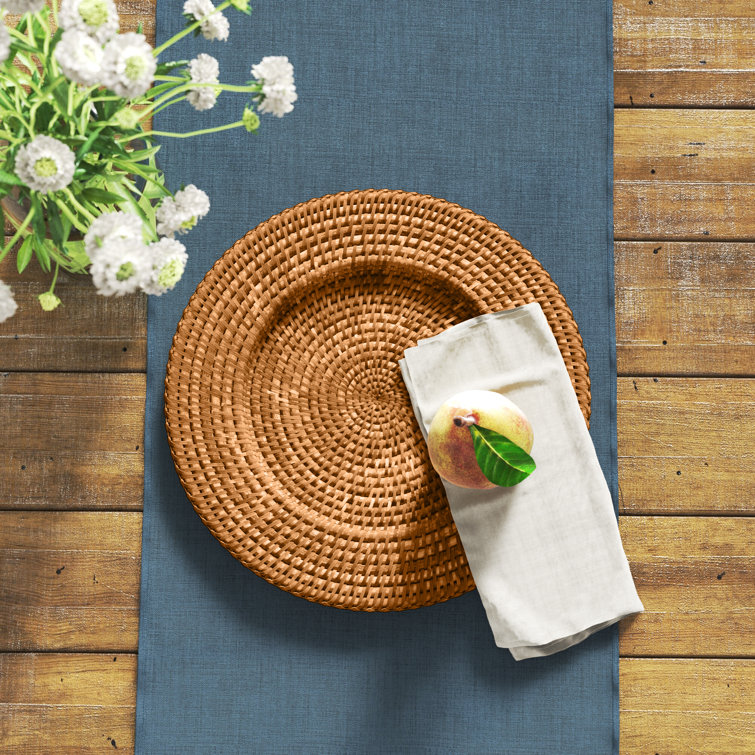 Honey Brown Handwoven Rattan Charger Plate