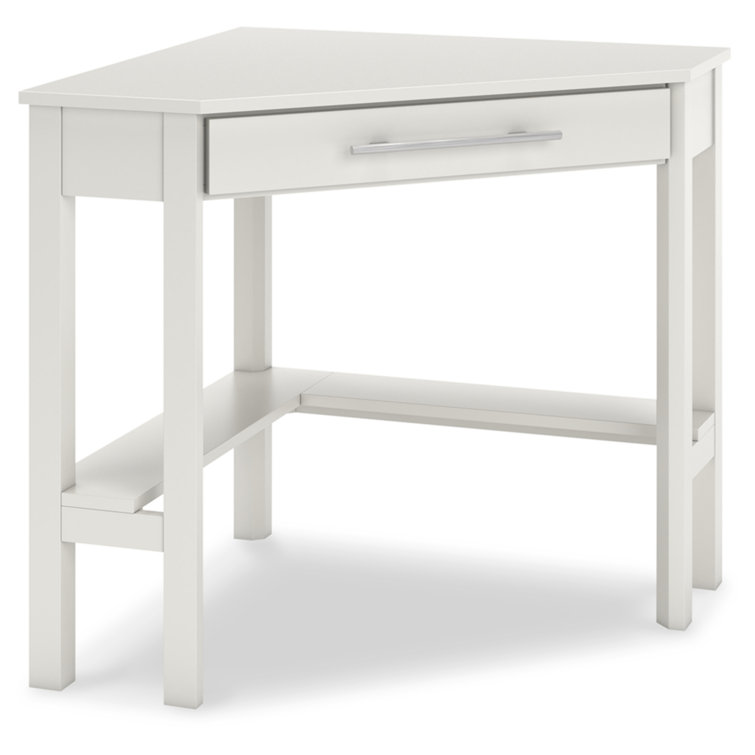 Ashley Grannen 42" Modern White Wood Home Office Desk with Drawer