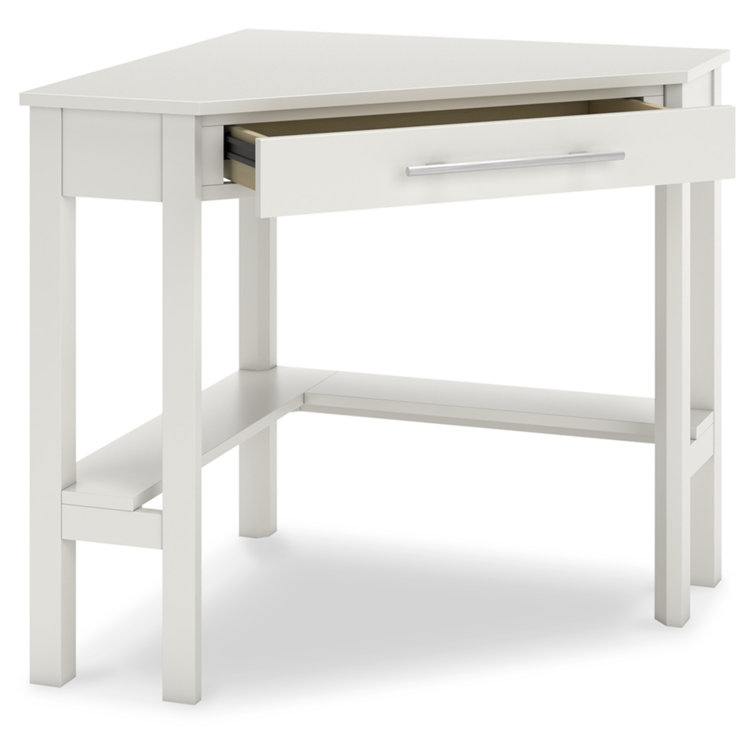 Ashley Grannen 42" Modern White Wood Home Office Desk with Drawer