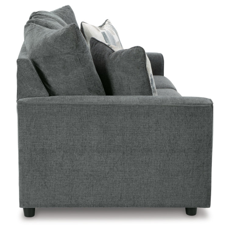Ashley Stairatt Contemporary Gray Plush Chenille Sofa