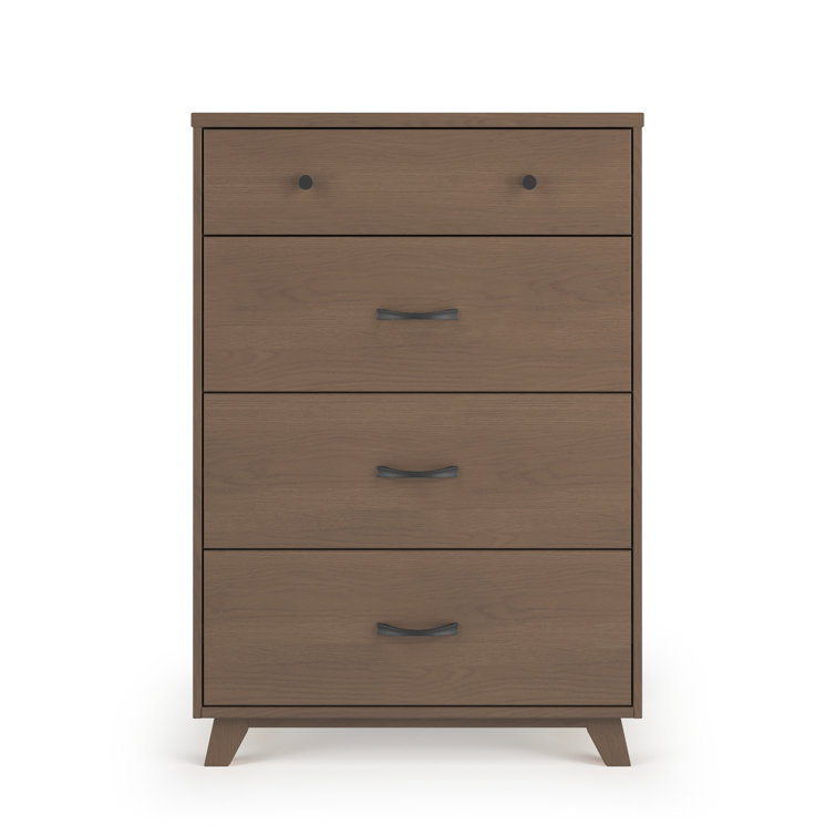 Dusty Heather Mid-Century Modern Nursery Chest with 4 Drawers