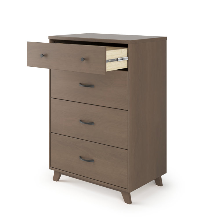Dusty Heather Mid-Century Modern Nursery Chest with 4 Drawers