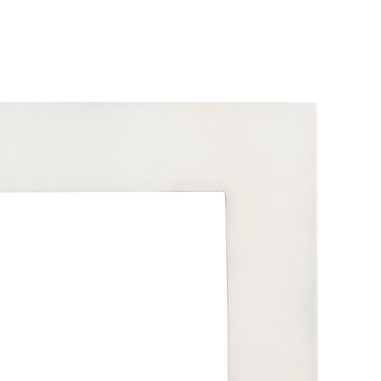 White Concrete Rectangular Industrial Coffee Table