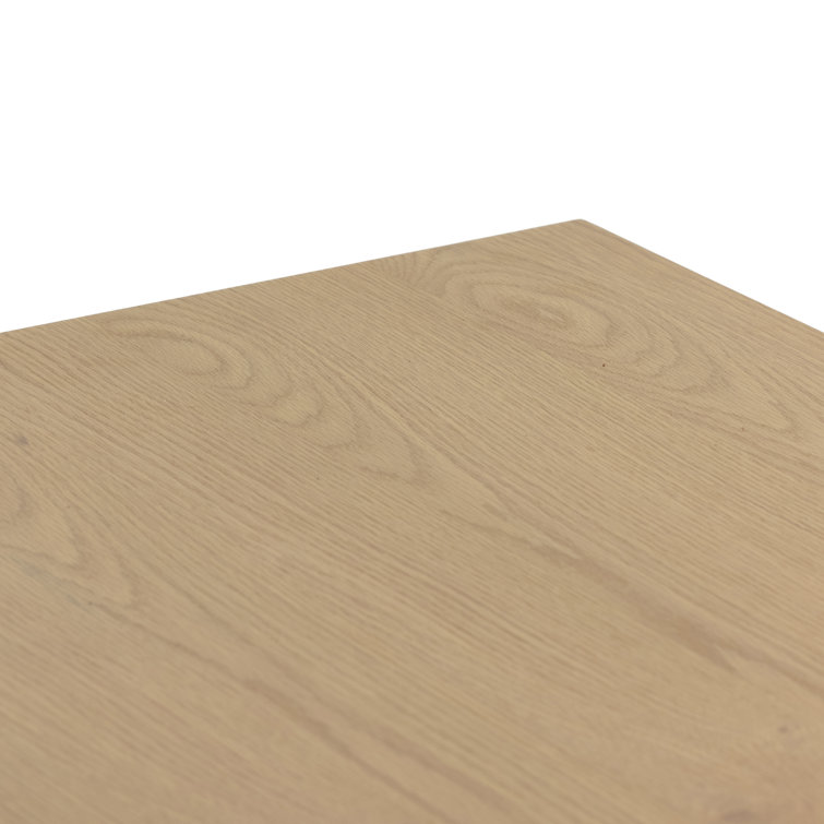 Allegra Honey Oak Executive Desk with Cane Paneling and Cord Management