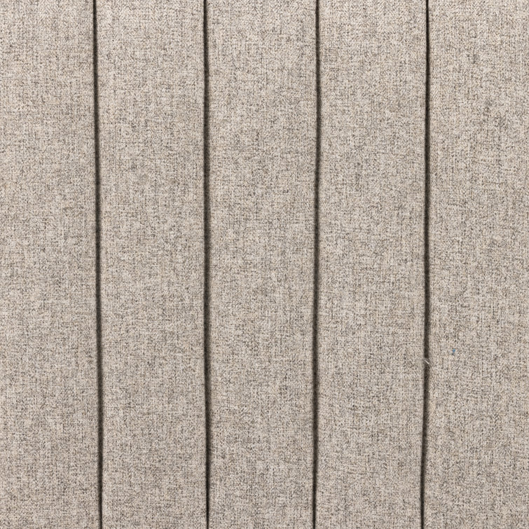 Contemporary Beige Upholstered Storage Bench 61"