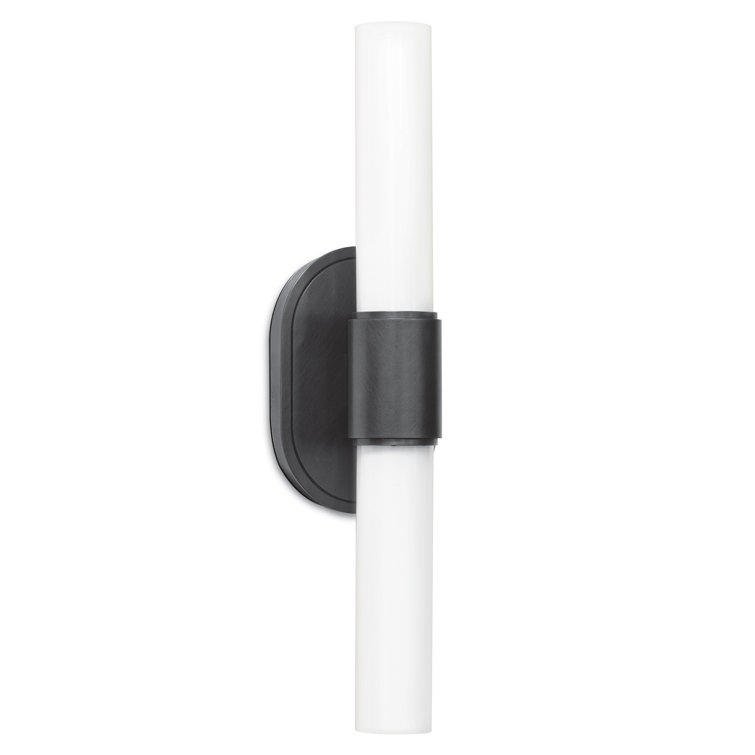Dixon Double-Light Oil Rubbed Bronze Sconce with Opal Glass Shade