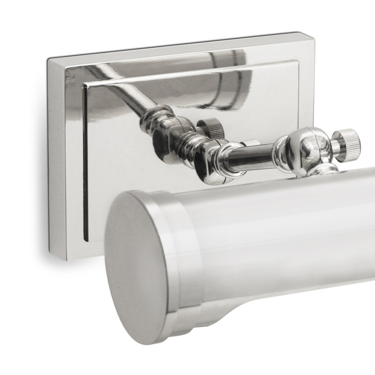 Polished Nickel Dimmable Wall Picture Light with Plug