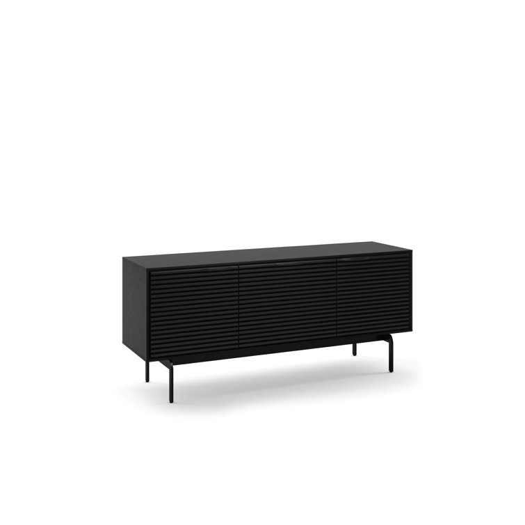 Ebonized Ash 66'' Media Console with Acoustically Transparent Doors