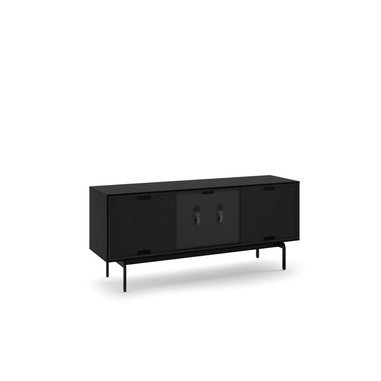 Ebonized Ash 66'' Media Console with Acoustically Transparent Doors