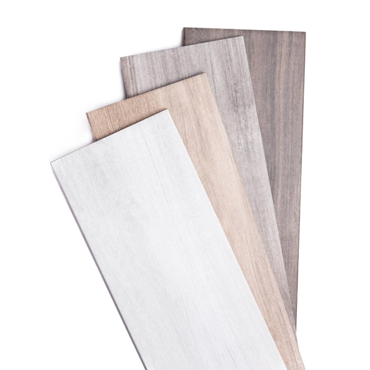 Gray Matte Porcelain Wood Look Wall & Floor Tile, 6" x 36"