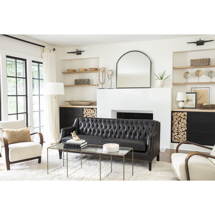 Rectangular Silver Nickel Steel Minimalist Accent Mirror