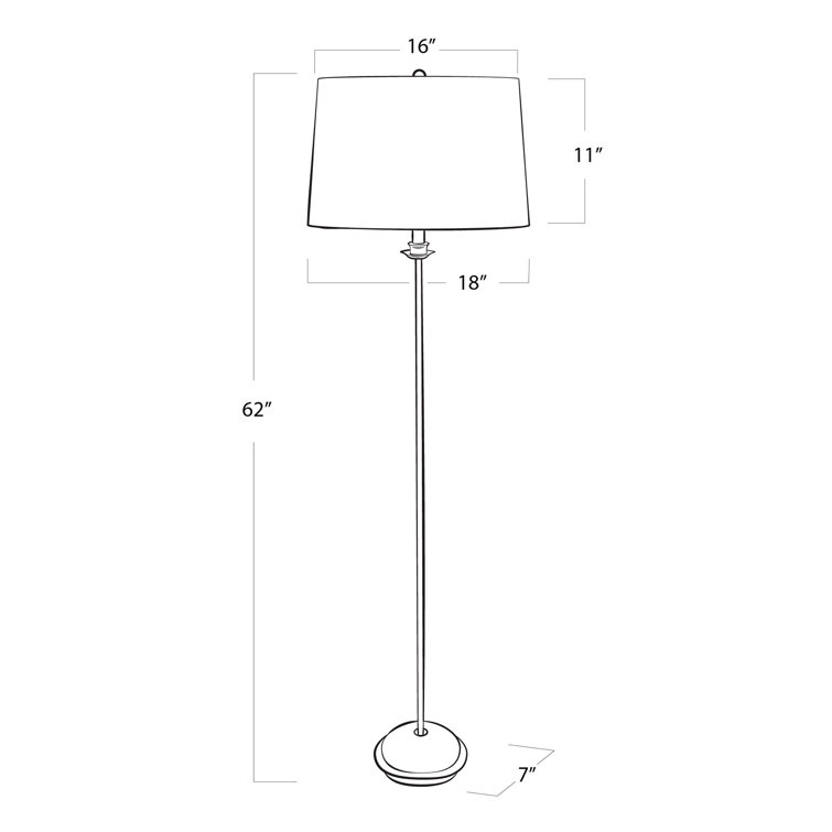 Gold Leaf Floor Lamp with Linen Shade