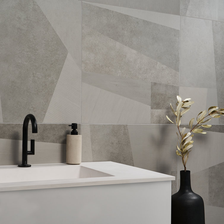Large Gray Matte Porcelain Floor and Wall Tile