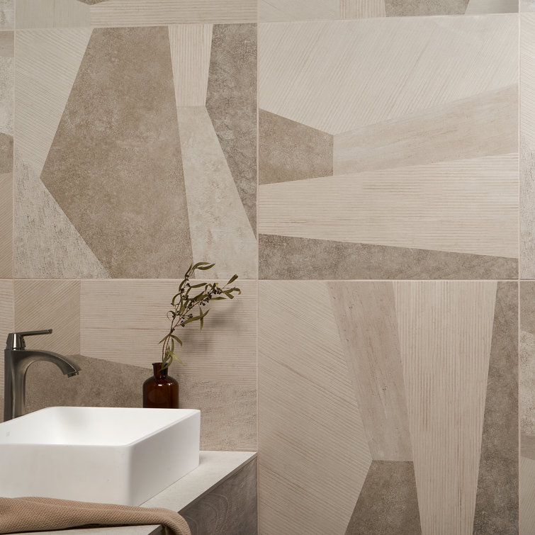 Taupe Large Format Matte Porcelain Floor and Wall Tile