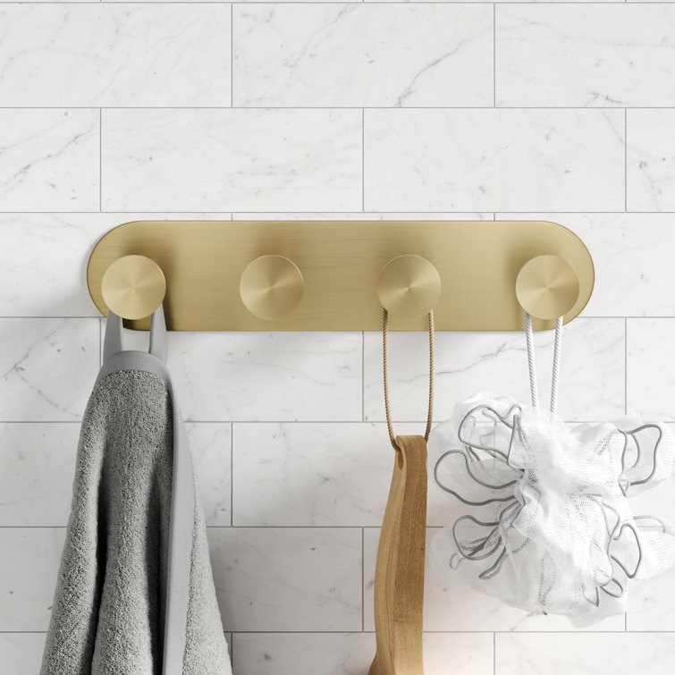 Elie Gold Solid Brass Wall Mounted Robe Rack