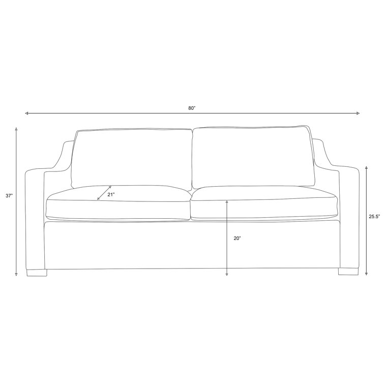 80'' Charcoal Memory Foam Upholstered Sleeper Sofa