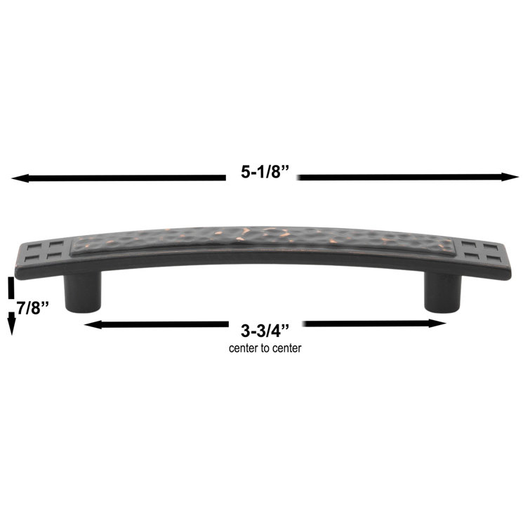 Oil Rubbed Bronze Hammered Cabinet Pull Bar with Mounting Hardware