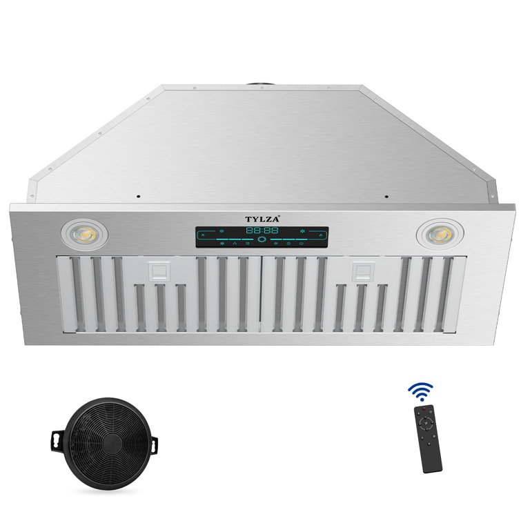 PowerFlow 27" Stainless Steel Convertible Insert Range Hood with Charcoal Filter